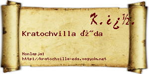 Kratochvilla Éda névjegykártya